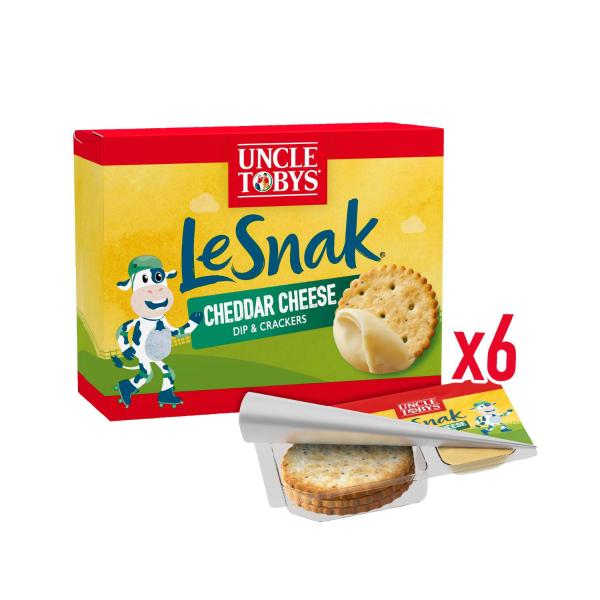 Le Snak Cheese Dip And Crackers Cheddar Kids Lunchbox Snack