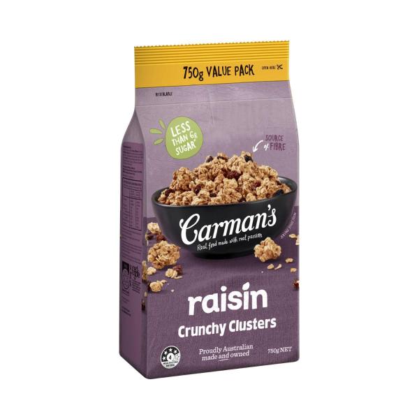 Colas Raisin Buy Carman's Crunchy Clusters Cereal Raisin 750g | Coles