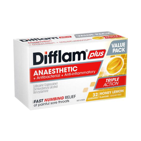 Plus Lozengers Anaesthetic Honey & Lemon