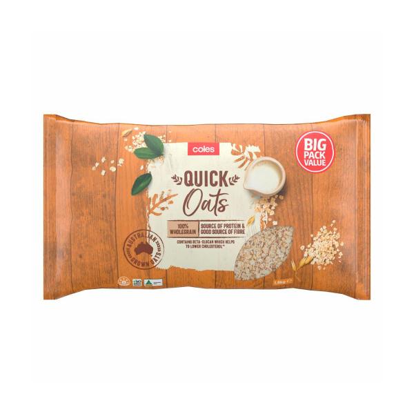 Coles Quick Oats 1.8kg product image