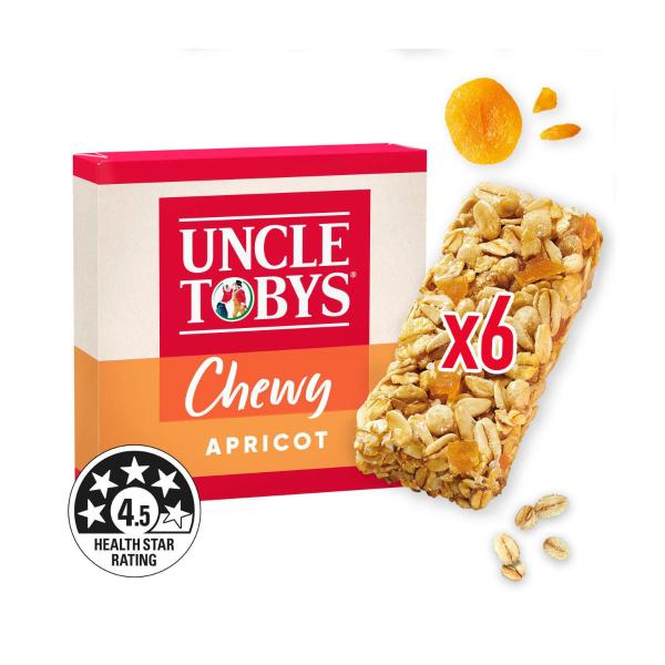 Uncle Tobys Muesli Bars Chewy Apricot Kids School Lunchbox Snacks | 185g – Coles