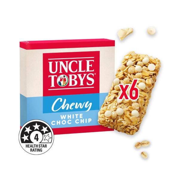 Uncle Tobys Muesli Bars Chewy White Choc Chip Kids Lunchbox Snacks | 185g – Coles