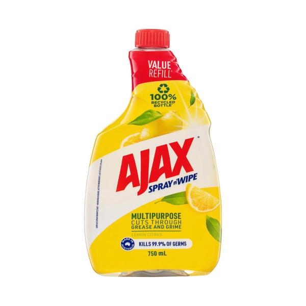 Ajax Spray N Wipe Lemon Citrus 5 in 1 Multi Purpose Cleaner Refill Pack 750mL product image