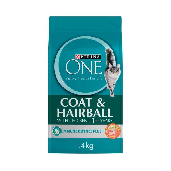 Purina One Adult Dry Cat Food Hairball Chicken 1.4kg