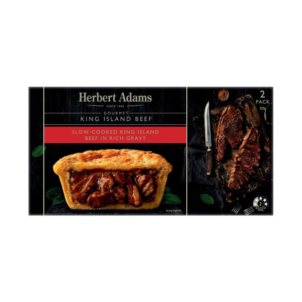 Frozen Gourmet King Island Beef In Rich Gravy Pie  2 Pack