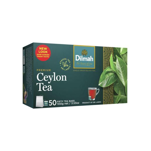 Dilmah Pure Ceylon Premium Tea Bags 50 Pack 100g product image