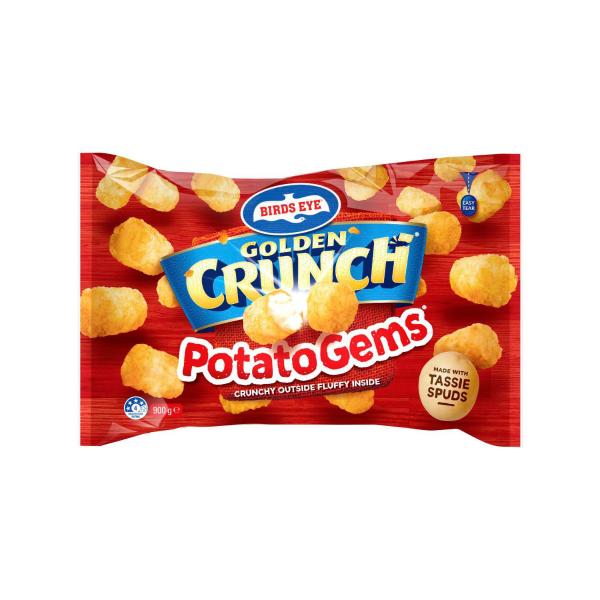 Birds Eye Golden Crunch Potato Gems Bite Size Hash Brown 900g