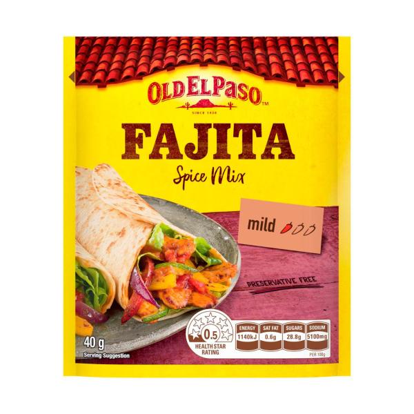 Buy Old El Paso Spice Mix Fajita 40g Coles