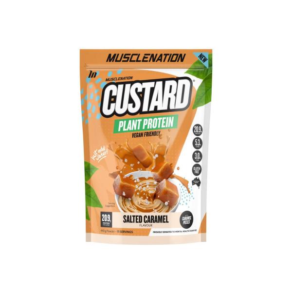 MUSCLE NATION CUSTARD PRO PLANT POWDER SALT CARAMEL