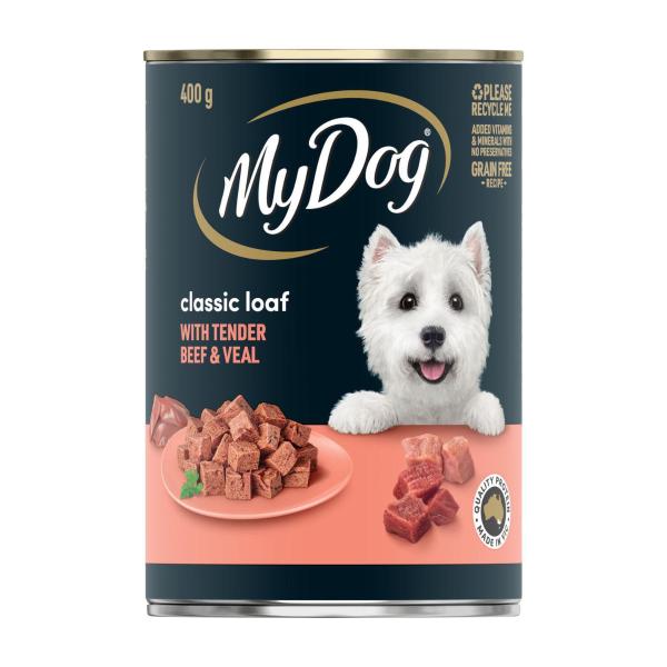 My Dog Classic Loaf With Tender Beef & Veal Can Wet Dog Food 400g product image