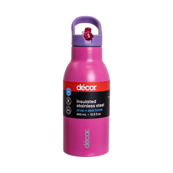 Decor Snap & Seal Insulated Bottle 400ml | 1 each – Coles