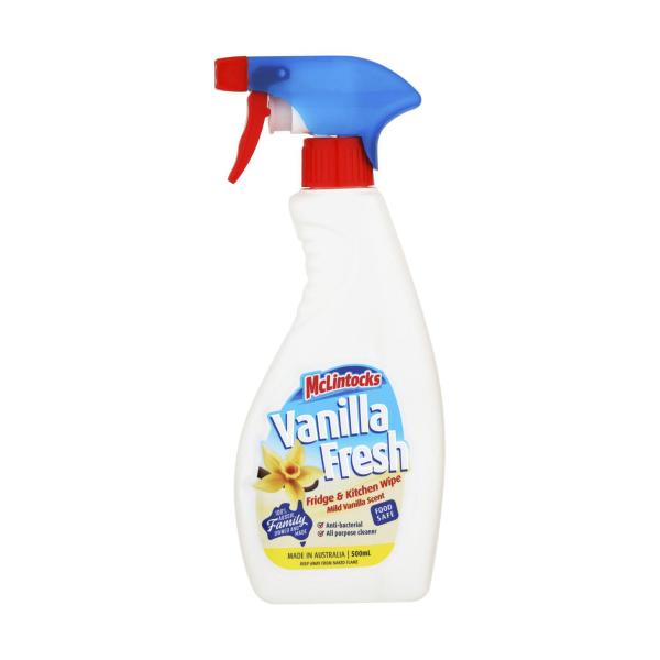 McLintocks Vanilla Fresh Fridge & Kitchen Wipe Trigger Spray 500mL product image