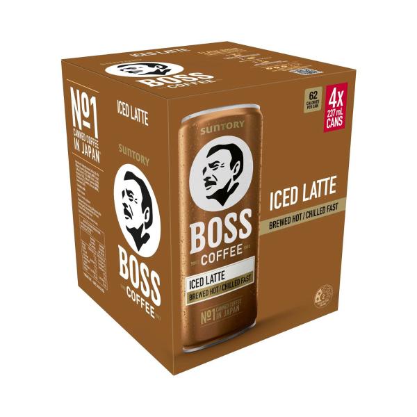 Boss Latte 4x237mL 4 pack product image