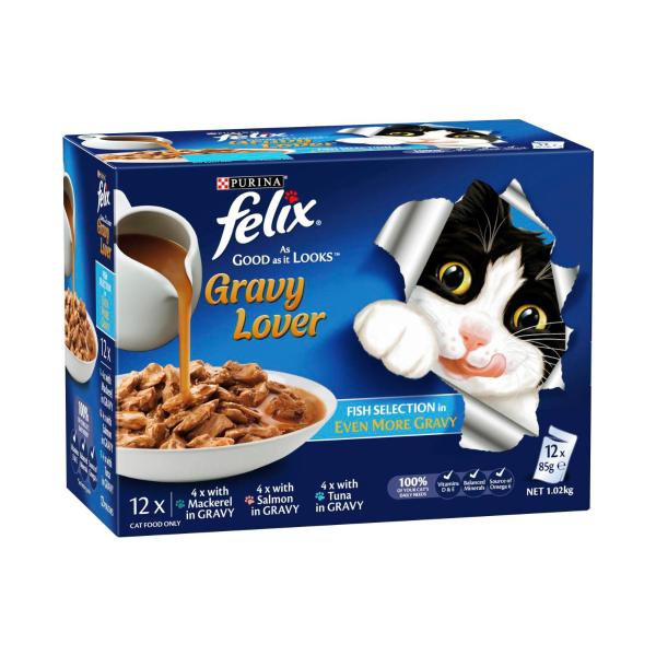 Gravy Lovers Fish Selection Cat Food 12x85g