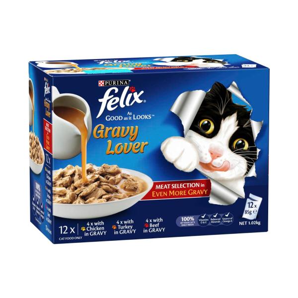 Gravy Lovers Meat Selection Cat Food 12x85g