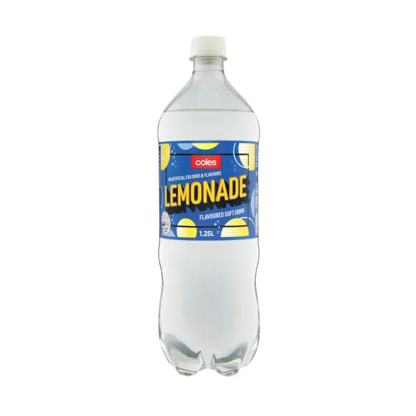 Coles Soft Drink Lemonade 1.25L product image