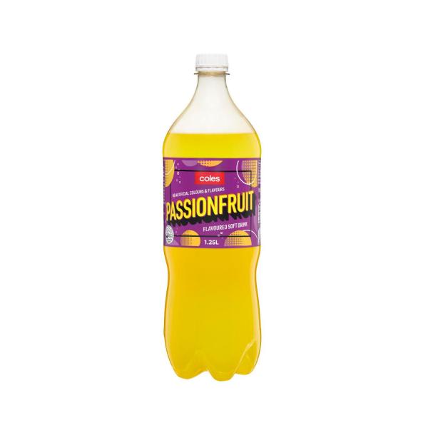 Coles Passionfruit Soft Drink 1.25L product image