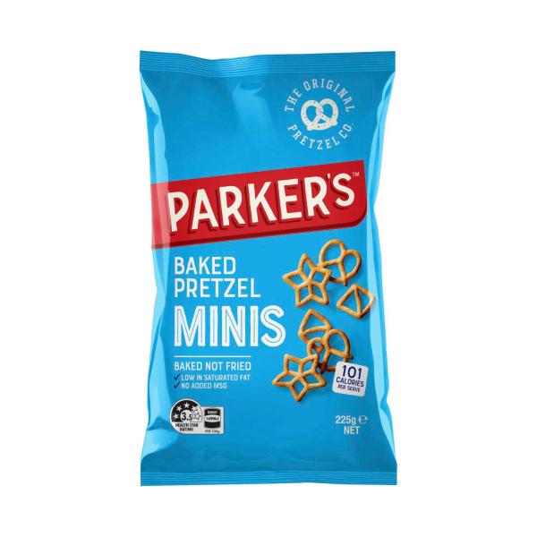 Parker's Pretzels Minis Entertaining Size Party Bag Salted 225g product image
