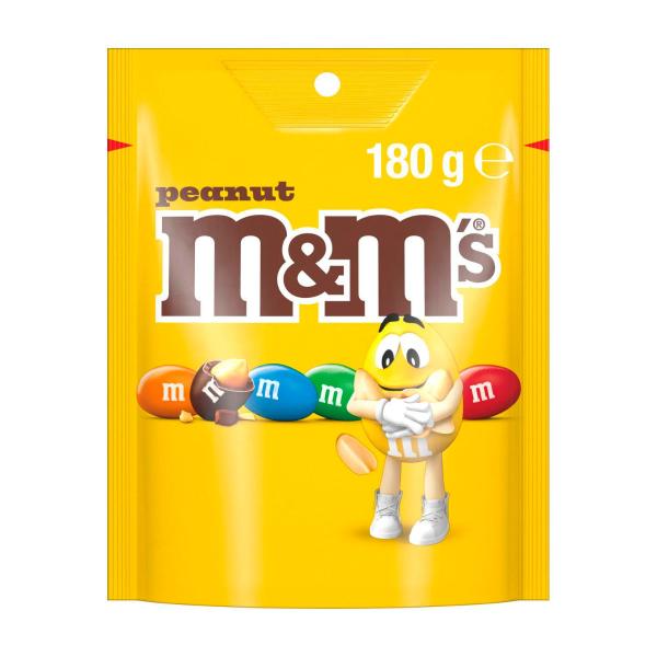 M&M's Peanut Milk Chocolate Snack & Share Bag 180g product image