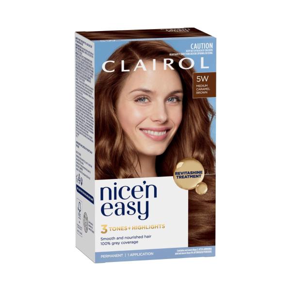 Nice 'n Easy 5w Natural Medium Caramel Brown Permanent Hair Coluor