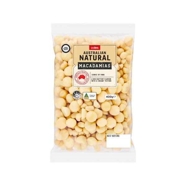 Coles Natural Macadamias 400g