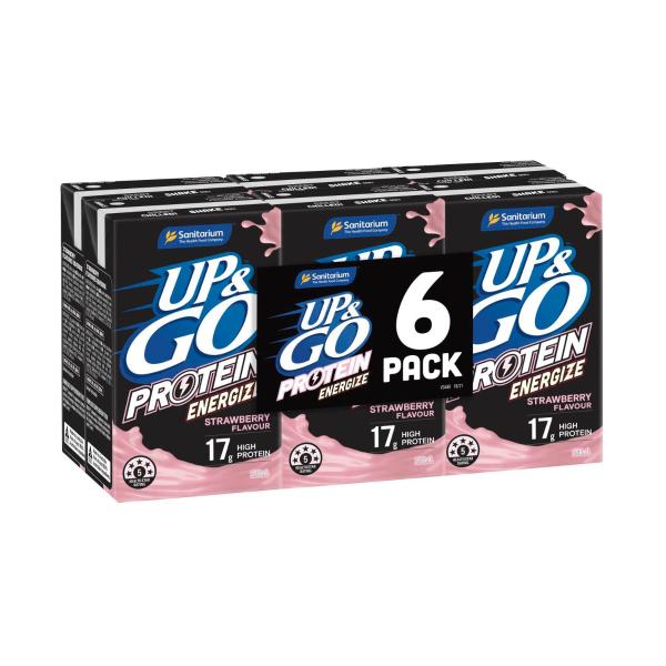 Sanitarium Up&go Protein Energize Liquid Breakfast Strawberry 6x250ml | 1.5L – Coles