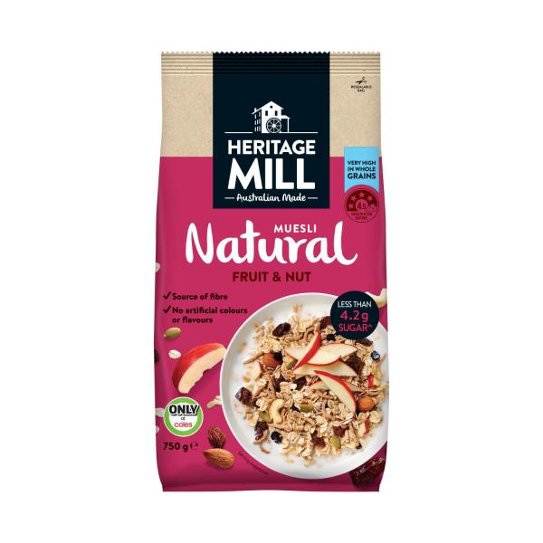 Heritage Mill Muesli Fruit & Nut 750g product image