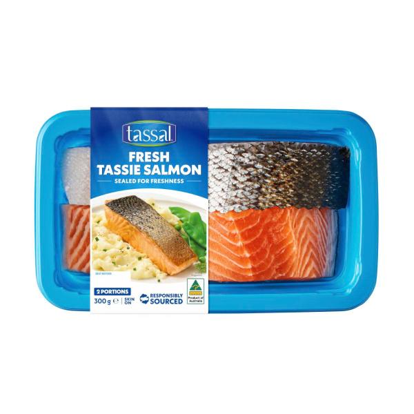 Tassal Salmon Portions Skin On 300g