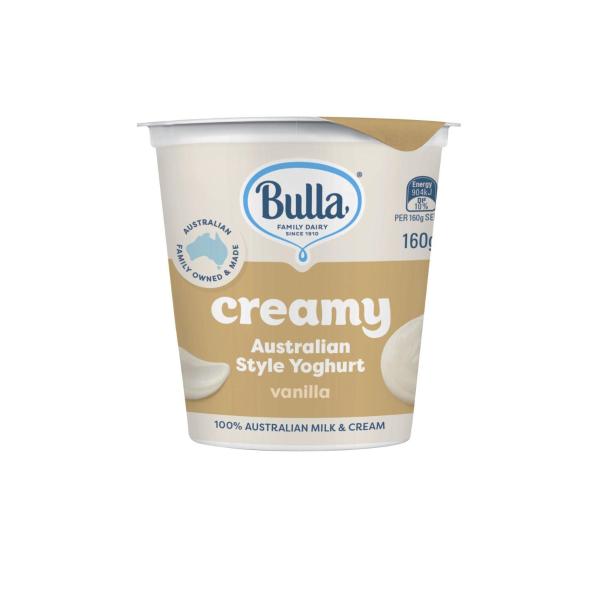 Bulla Creamy Australian Style Yoghurt Vanilla 160g product image