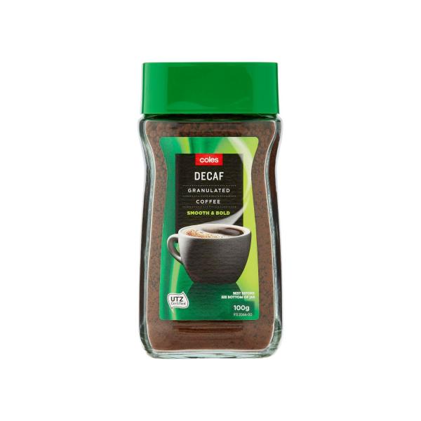 Coles Coffee Decaffeinated 100g