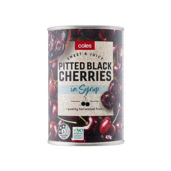 Black Pitted Cherries In Syrup