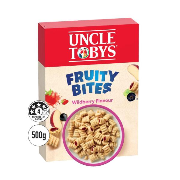 Uncle Tobys Fruity Bites Wildberry Flavour Cereal 500g
