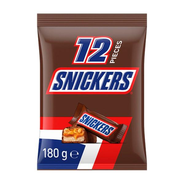 Snickers Chocolate Party Share Bag 12 Pieces 180g product image