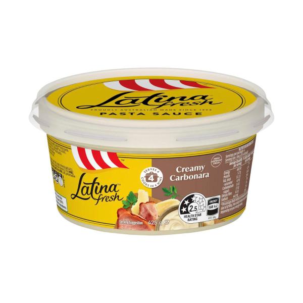 Latina Fresh Creamy Carbonara Pasta Sauce 425g product image