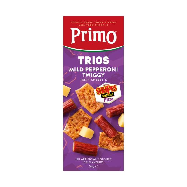 Primo Mild Pepperoni Twiggy Pizza Shapes & Tasty Cheese 54g product image