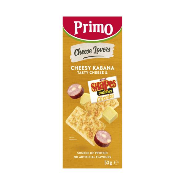Buy PRIMO CHEESY KABANA CHEDD SHAPES TASTY CHEESE | Coles
