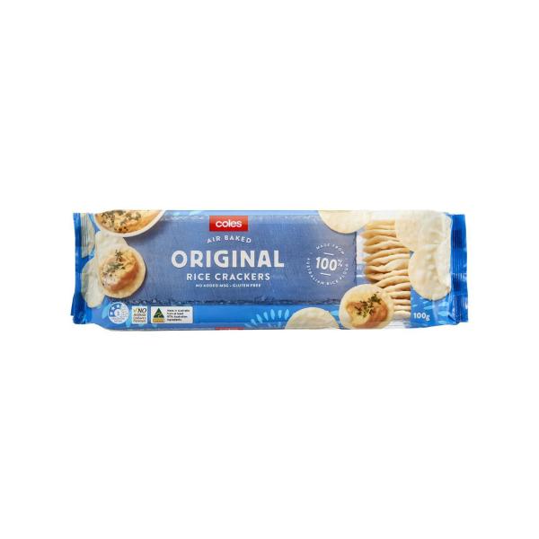 Sweet Rice Coles Buy Coles Plain Rice Crackers 100g | Coles