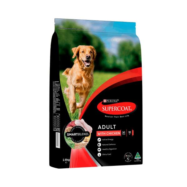 Supercoat Adult With Chicken Dry Dog Food | 2.8kg – Coles