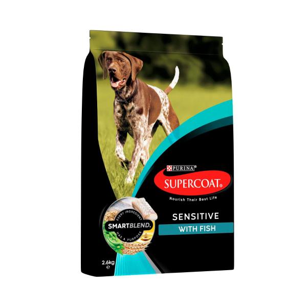 Supercoat Adult Sensitive With Fish Dry Dog Food | 2.6kg – Coles
