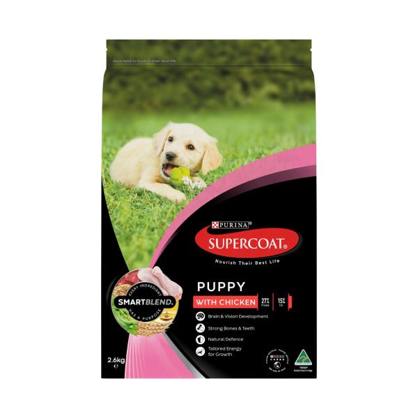 Supercoat Puppy With Chicken Dry Dog Food | 2.6kg – Coles