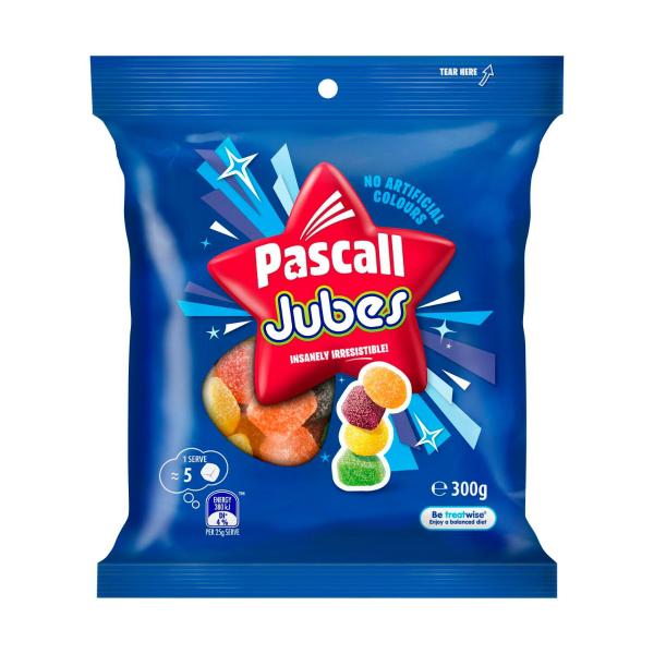 Pascall Jubes Lollies 300g