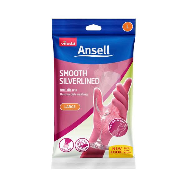 Ansell Pink Silverlined Gloves Size 9