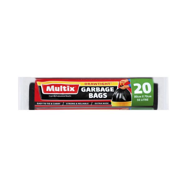 Extra Wide Drawtight Garbage Bags 80cm x 70cm 56l