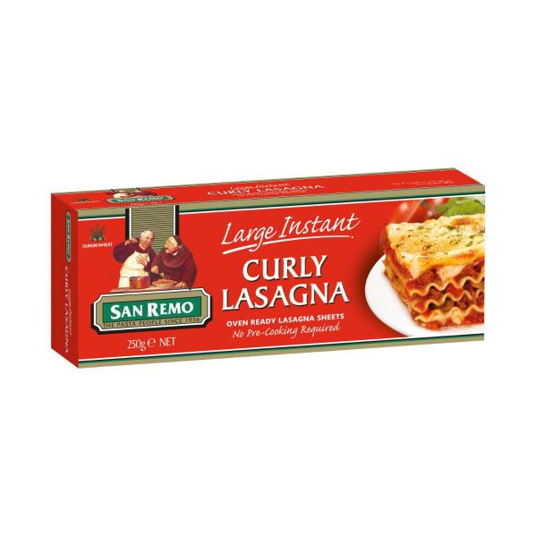 Instant Curly Large Lasagna Sheets