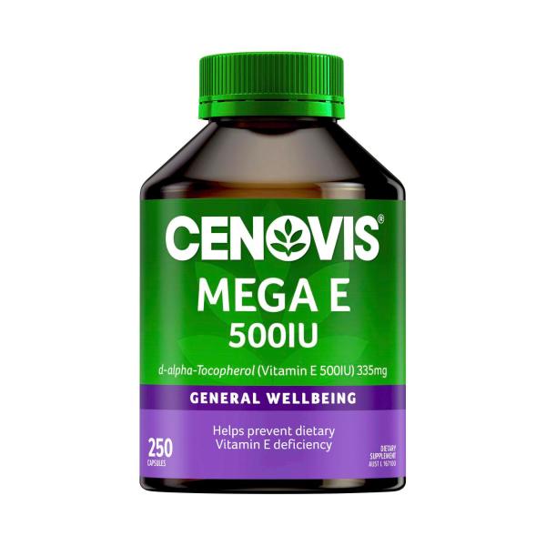 Cenovis Mega Vitamin E 500mg Capsules 250 pack product image