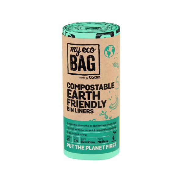 Compostable Garbage Bag Bin Liner 27l