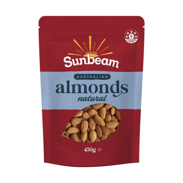Sunbeam Australian Nuts Natural Almonds 450g product image