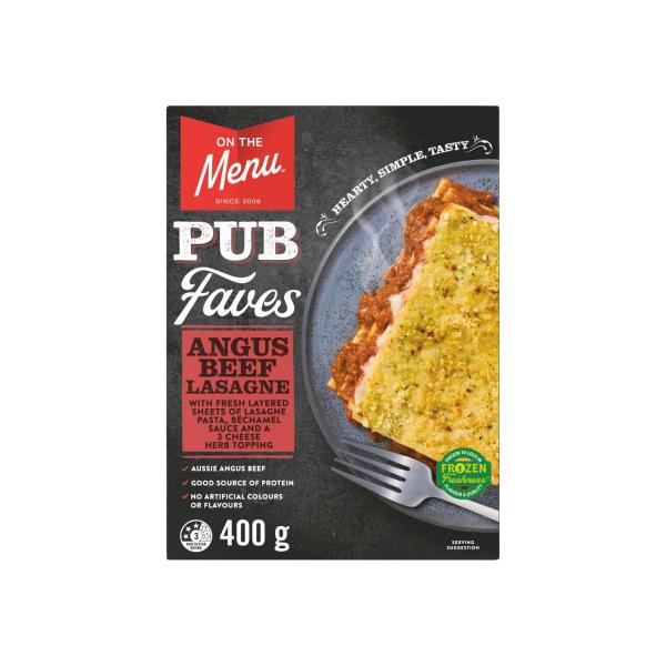 On The Menu Angus Beef Lasagne 400g