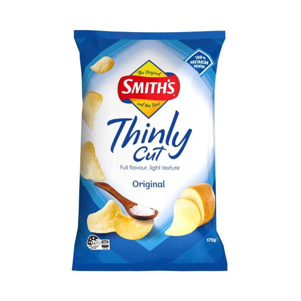 Smith's Thinly Cut Potato Chips Share Pack Original 175g