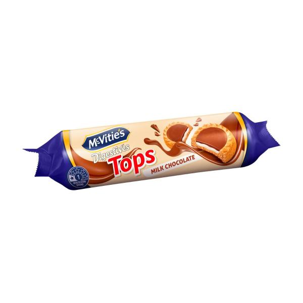 Mcvities Digestives Tops Biscuits Milk Chocolate 100g product image